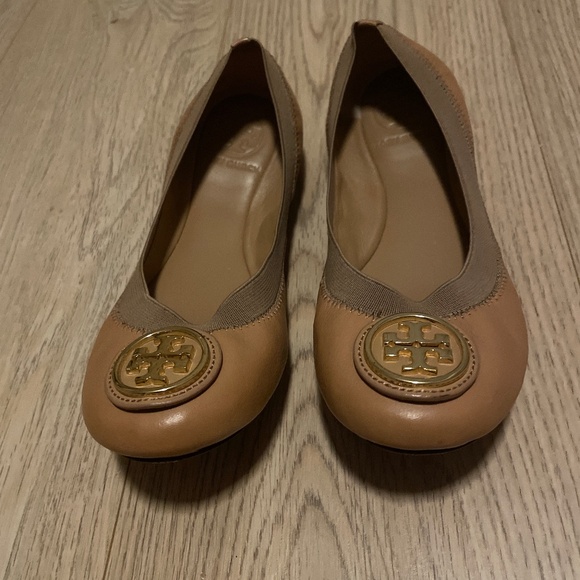 Tory Burch Tan Leather Flats, Size 6 - Picture 1 of 5